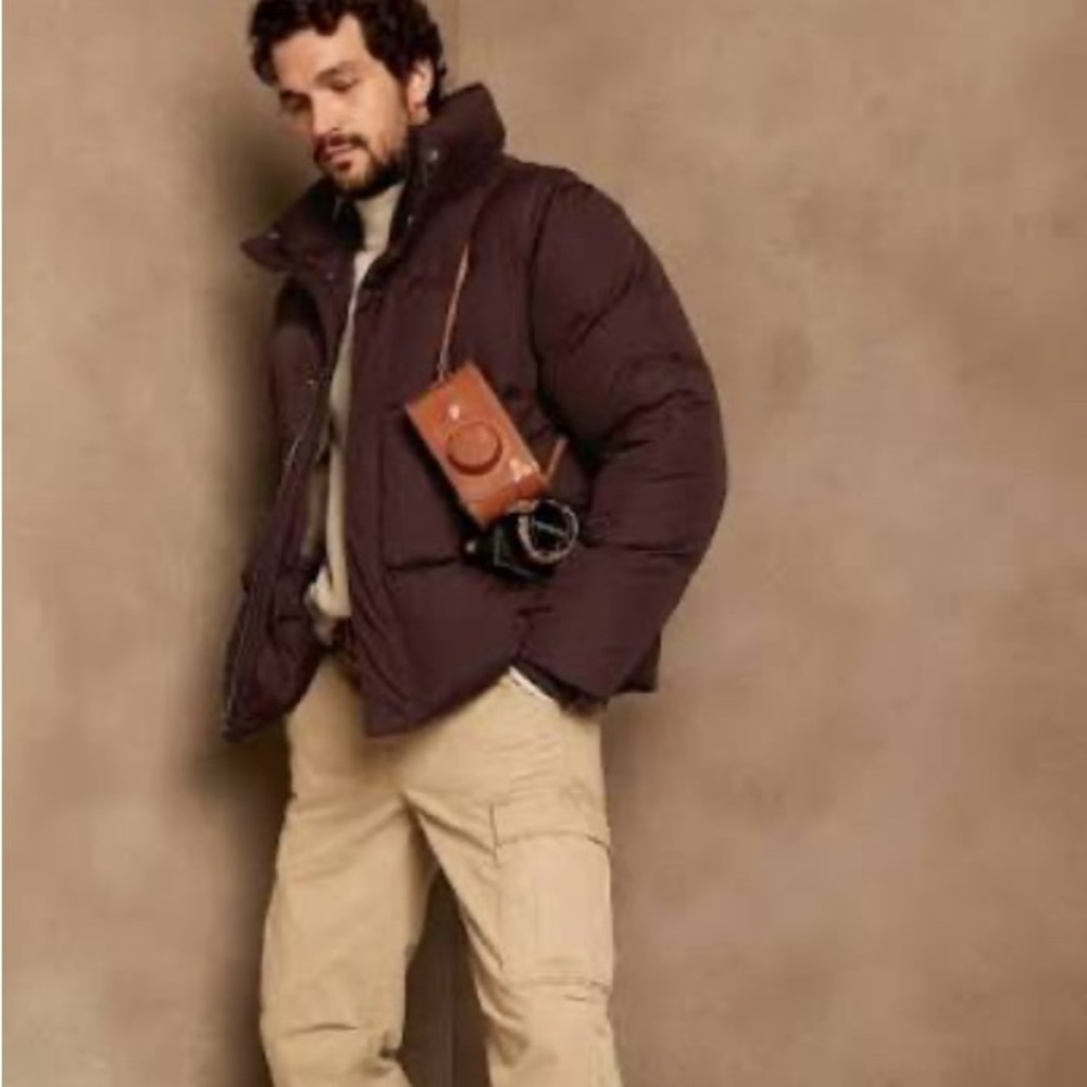 Banana Republic Maroon Puffer Jacket